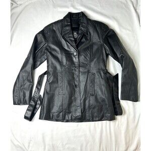 Oscar Piel Womens‎ Leather Jacket/Coat/Med Black Removable Lining SKU OR-12